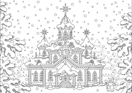 Теремок раскраска для детей