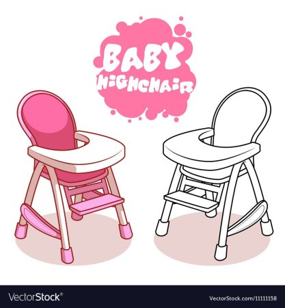 Детский стул вектор