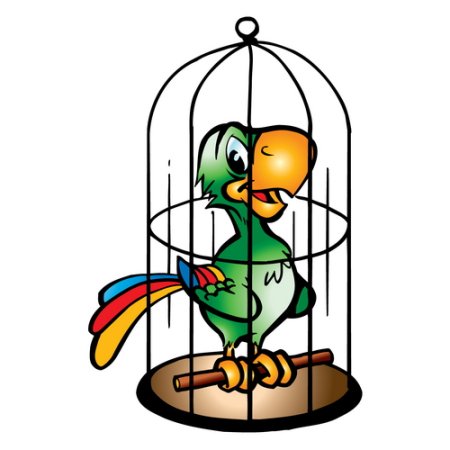 Попугай рисунок