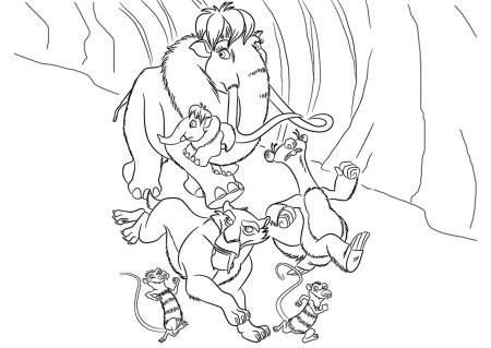 Ледниковый период 4 раскраска