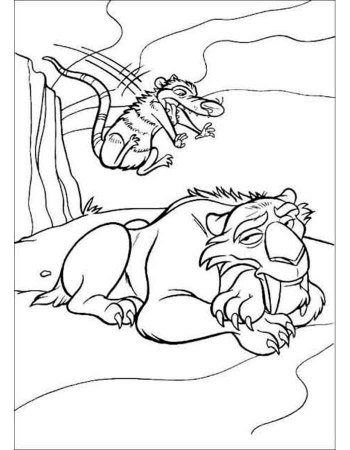 Ледниковый период раскраска Диего