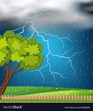 Дождь и молния для детей