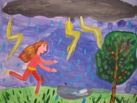 Детские рисунки гроза