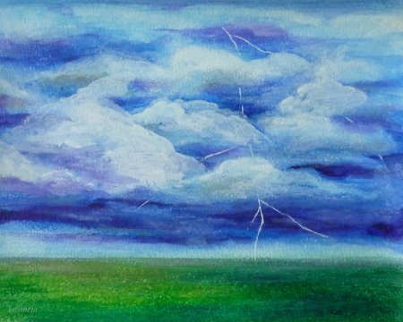 Гроза акварелью