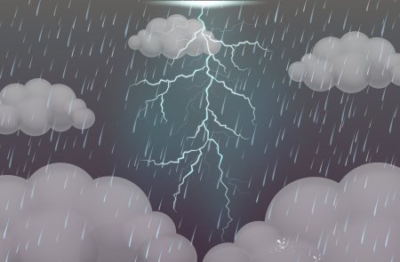 Рисование дождливое небо для детей