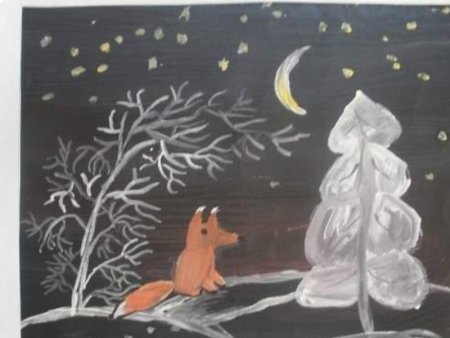 Урок рисования в 3 классе на тему зима