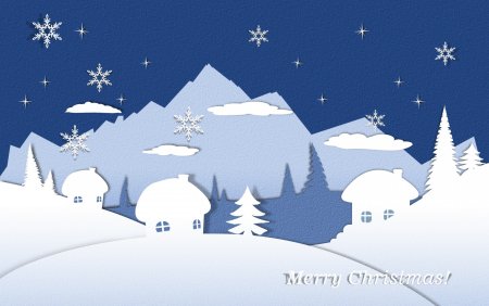 Аппликация зимний пейзаж