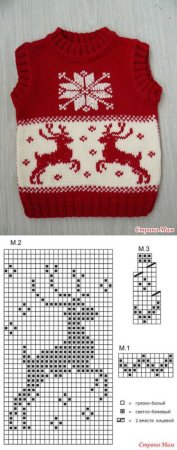 Жаккардовый узор для детского свитера