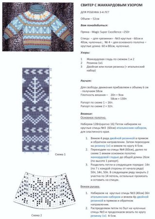 Лопапейса с оленями схема