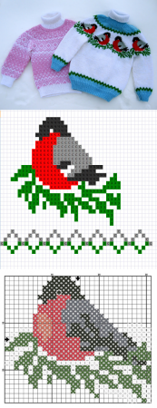 Жаккардовый узор для детского свитера