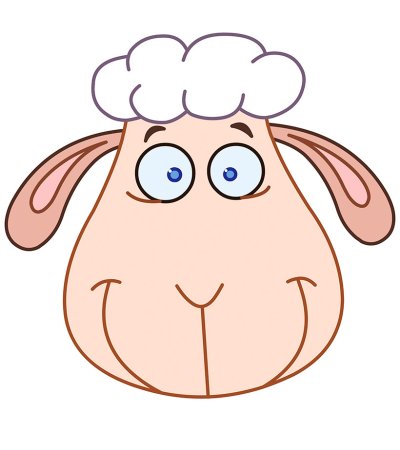 Овечка маска для детей