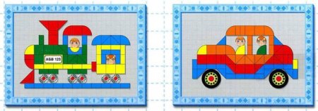 Машина из магнитной мозаики