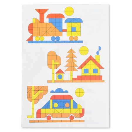 Магнитная мозаика паровозик 176 Эл 5 цв (Десятое королевство)