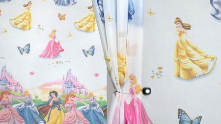 Тюль с принцессами Диснея