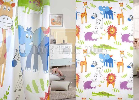 Занавески с принтом для детской