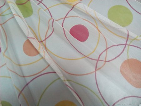 Тюль с кружочками