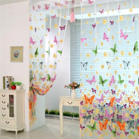 Тюль с бабочками