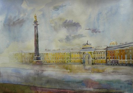 Детский рисунок Дворцовой площади