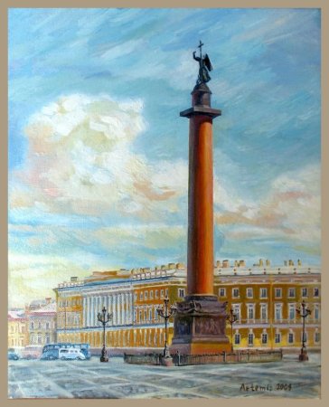Акварель Питер Александрийская колонна
