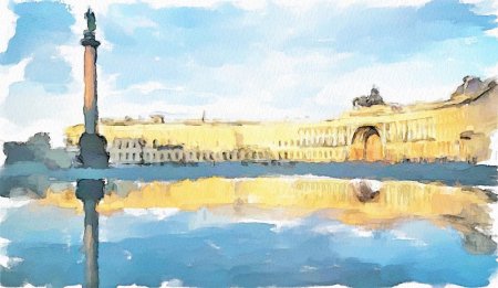 47 Метровая колонна на Дворцовой площади в Санкт-Петербурге