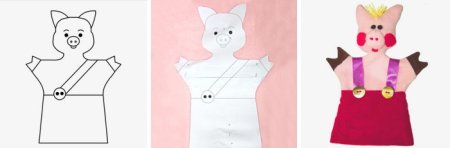 Выкройка куклы перчатки