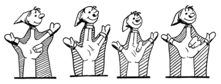 Перчаточная кукла лягушка из фетра