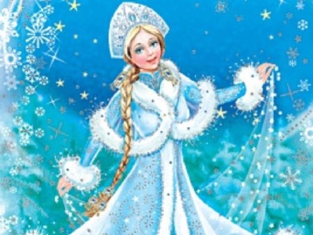 Снегурочка со снежинками