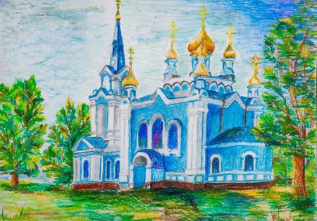 Храм Коренная пустынь рисунки