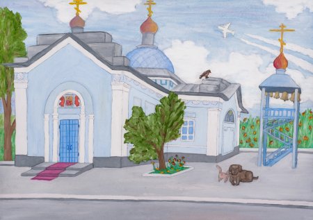 Храм рисунок