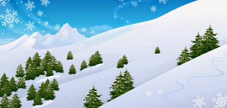 Фон снежной горки