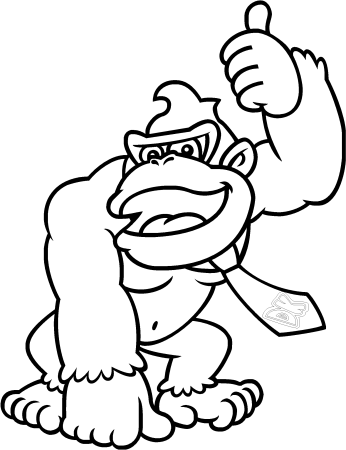 Diddy Kong Mario раскраска