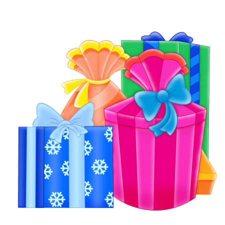 Новогодние подарки мультяшные