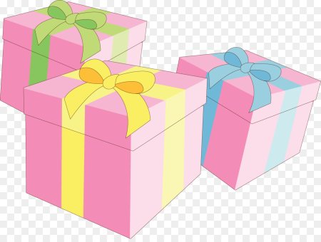 Коробка с подарком мультяшная