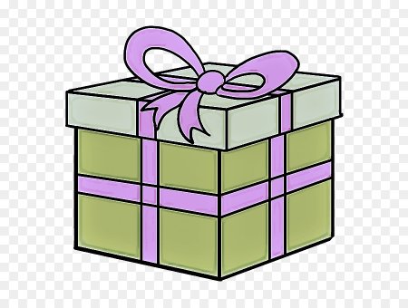 Квадратная подарочная коробка с бантом вектор