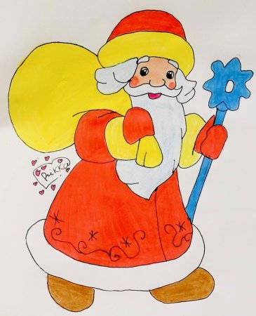 Рисование Деда Мороза