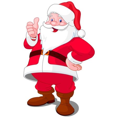Дед Мороз на белом фоне