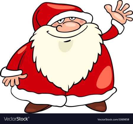 Веселый мультяшный дед Мороз