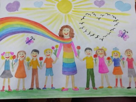 Рисунок на тему мой любимый детский сад