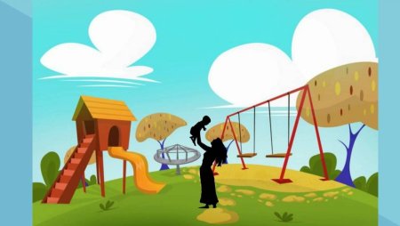 Детская площадка мультяшная