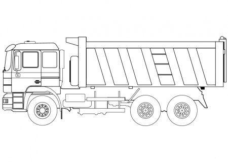 Самосвал КАМАЗ 6520 раскраска