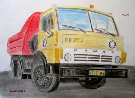 КАМАЗ 5511 срисовать