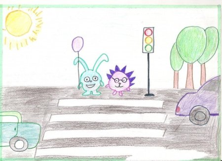 Рисунки по ПДД для дошкольников