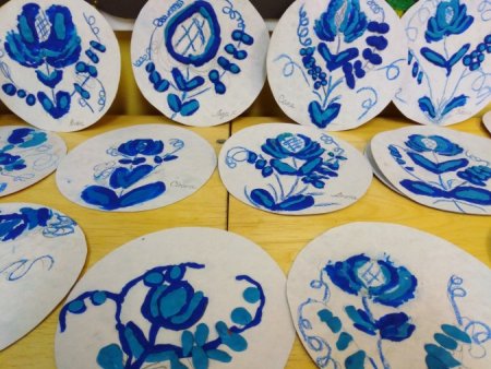 Гжель в подготовительной группе детского сада