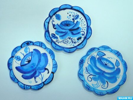 Гжель роспись подготовительная группа
