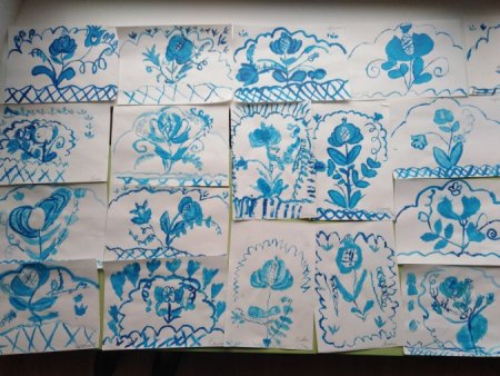 Гжель в детском саду рисование