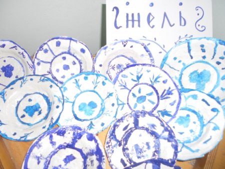 Рисование Гжель средняя группа