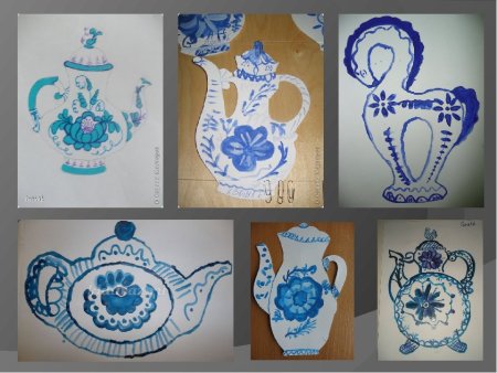 Гжель роспись для детей