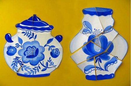 Роспись кувшинчиков рисование старшая группа Гжель