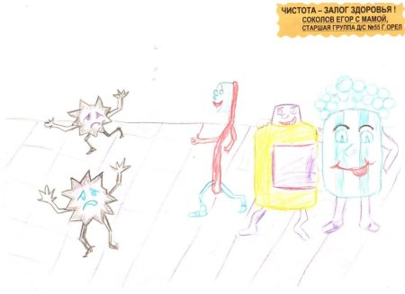 Чистота залог здоровья рисунок
