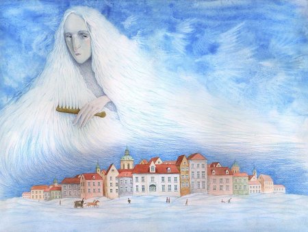 Рисование портрет зимы